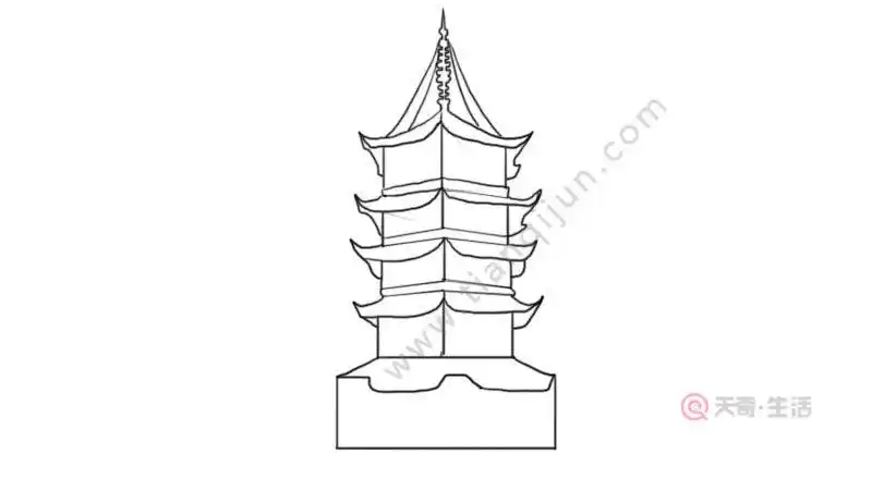 塔简笔画 塔怎么画