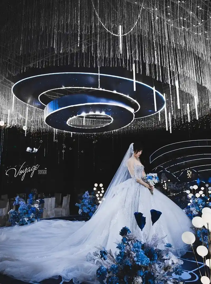 星空婚礼| 97超梦幻蓝色"小宇宙"婚礼.在星际世界中 有一 - 抖音