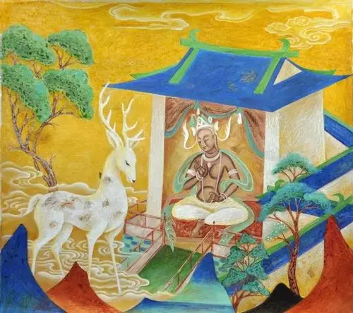 敦煌风的佛传故事图:《鹿王本生》