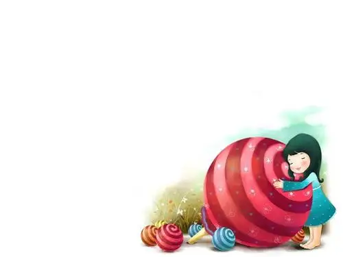 可爱小女孩小萝莉ppt背景图片-卡通背景-道格资源