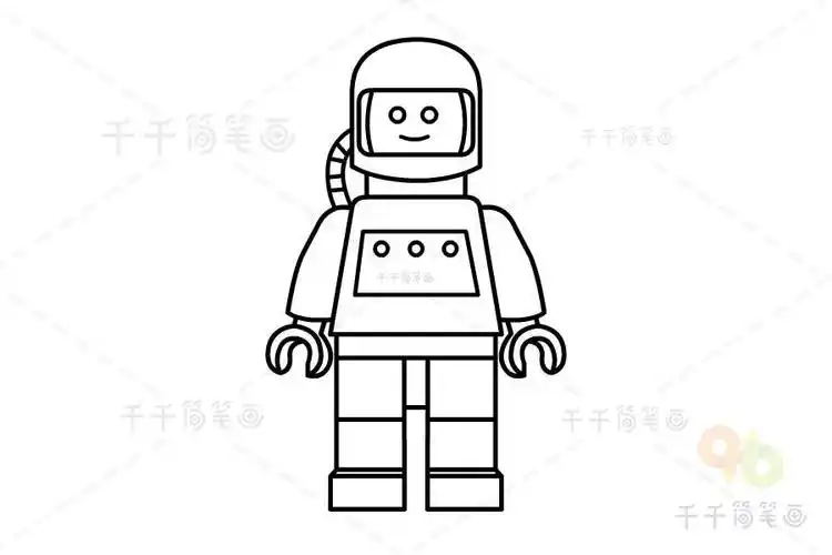 亲子画乐高简笔画