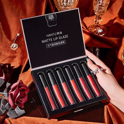唇釉套盒完美哑光雾面丝绒日不沾杯唇釉记情人套装全套礼盒