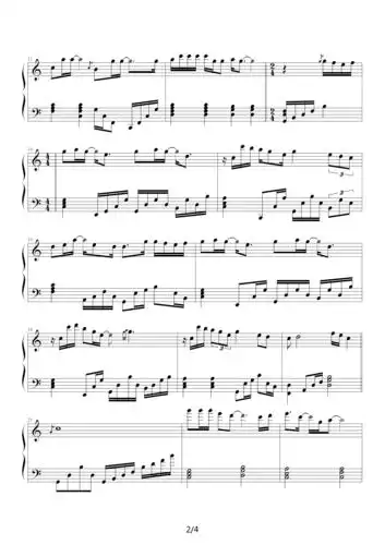 开始懂了 c调 钢琴谱 五线谱