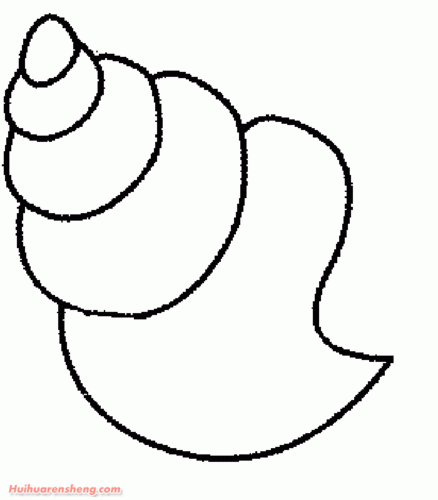 壳类简笔画 简笔画图片大全-普车都