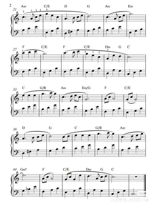 萱草花钢琴谱简化版