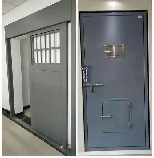 监狱看守所拘留所通道门电动平移监室门双层手动平开监舍门ab门 监狱
