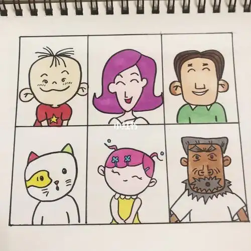 大耳朵图图简笔画简笔画壁纸手帐全家福和牛