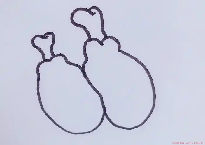 鸡腿的简笔画鸡腿怎么画图片