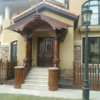 碳化木欧式门斗