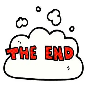 卡通涂鸦的结尾照片