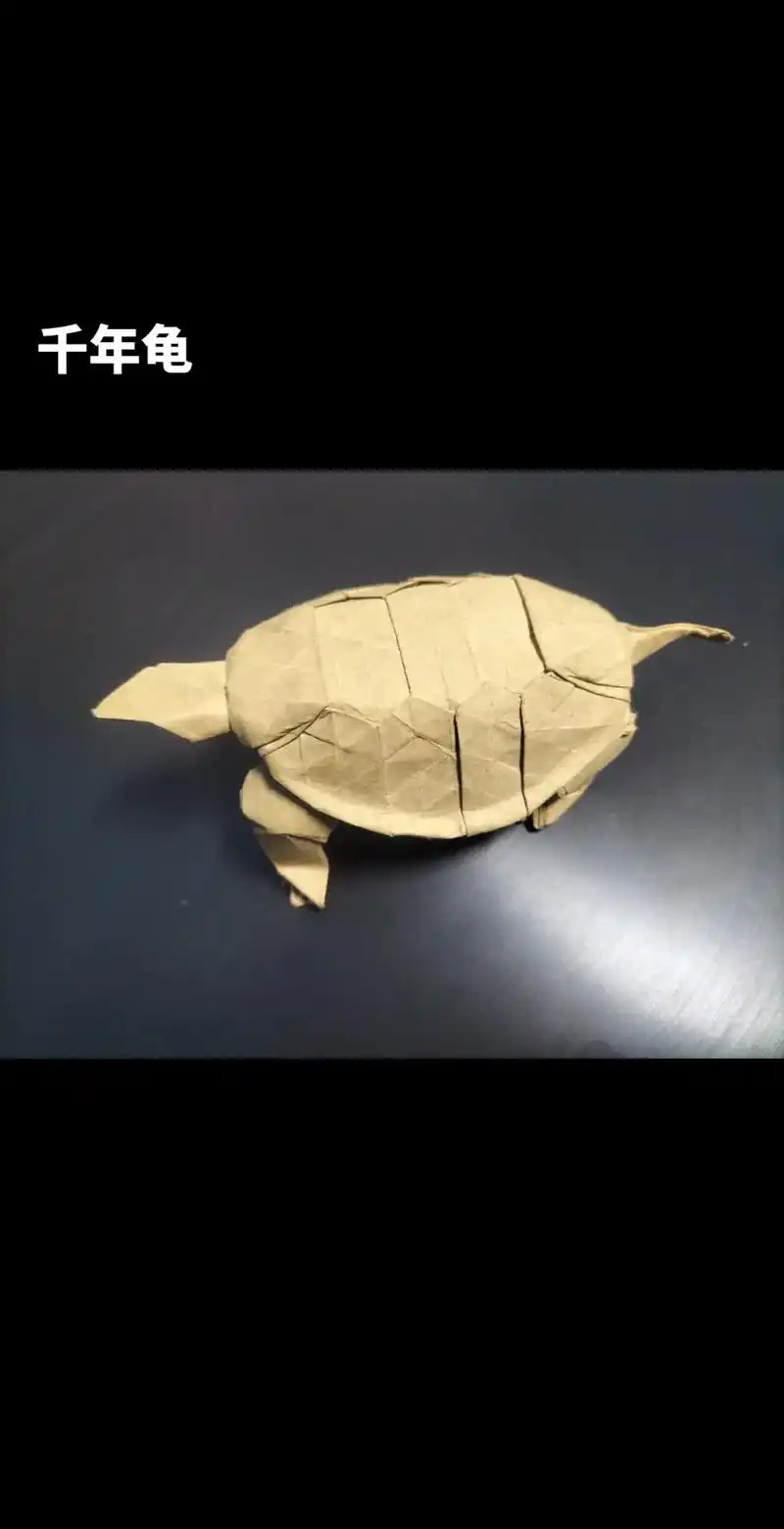 随手折.千年龟.纸乌龟#亲子手工 #折纸 #折纸教程 # - 抖音