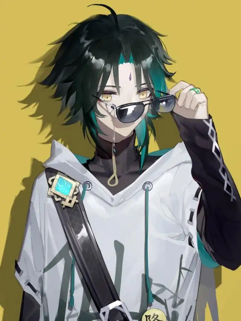 原神高清壁纸:魈 有点妖孽惹 全是高清大图,这里放不全 画师即水印,侵