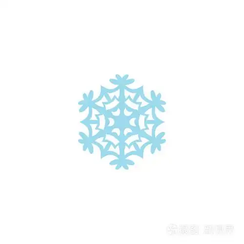 平片雪花元素.矢量图的平冬季雪上干净的背景孤立.