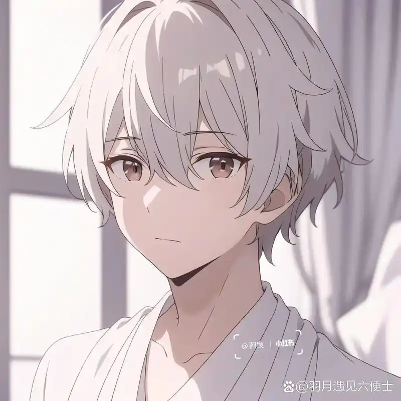 动漫男生头像|白色系男主 换新……白毛动漫男