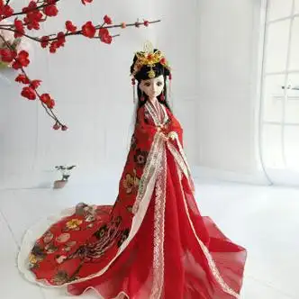 智伦多30厘米国风古装芭比娃娃女孩玩具新年生日礼物古代公主汉服款式