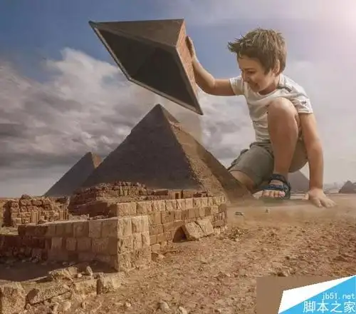 ps将孩子身上的童趣与天马行空的创意结合组成的图片_photoshop教程