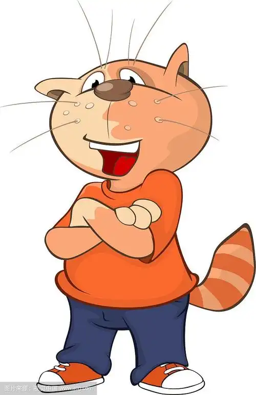 可爱的猫卡通人物