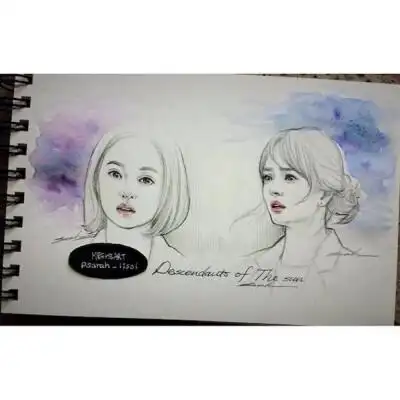太阳的后裔#柳时镇#姜暮烟#徐大荣#尹明珠#素描#手绘