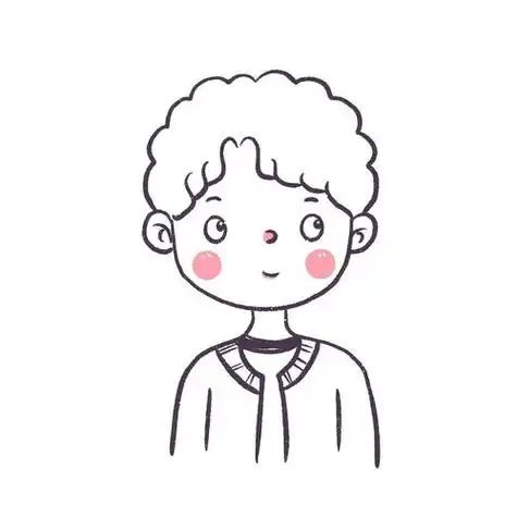 简笔画手绘头像q版可爱男生