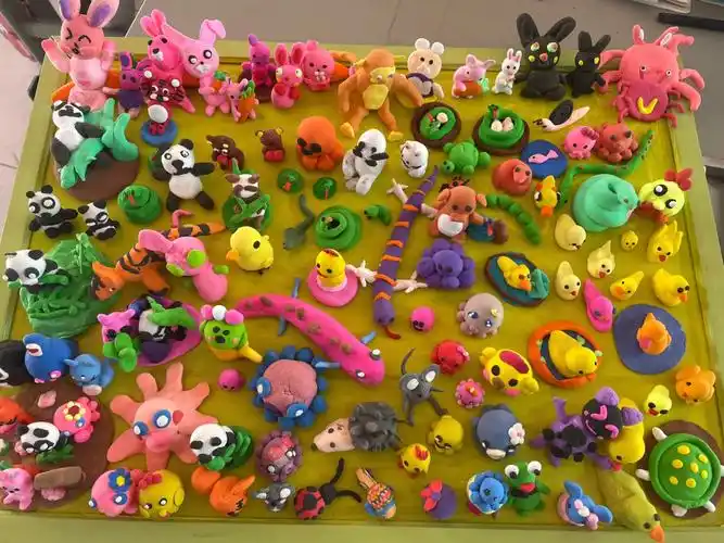 彩泥作品小动物