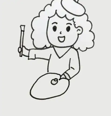 画家简笔画人物怎么画艺术家简笔画图片大全