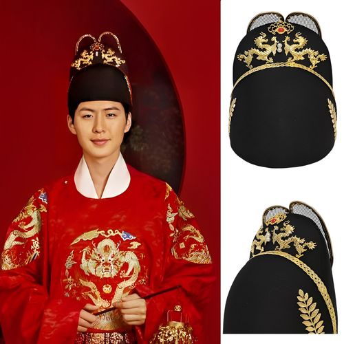 明制官帽乌纱帽翼善冠婚服新郎中式婚礼汉服帽首服飞鱼锦衣卫帽子