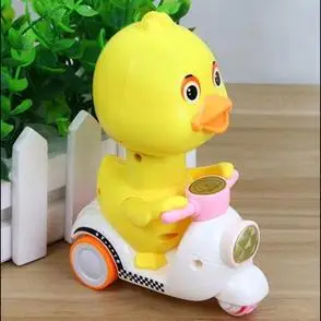 儿童按压小黄鸭宝宝回力惯性小汽车耐摔小车车男孩女孩卡通玩具车