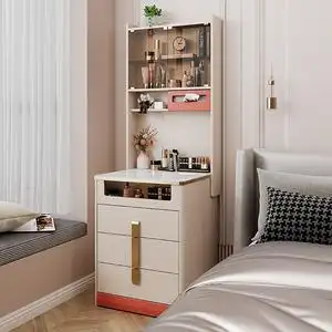 欧居雅家具旗舰店天猫全实木梳妆台收纳床头柜斗柜一体小型化妆桌