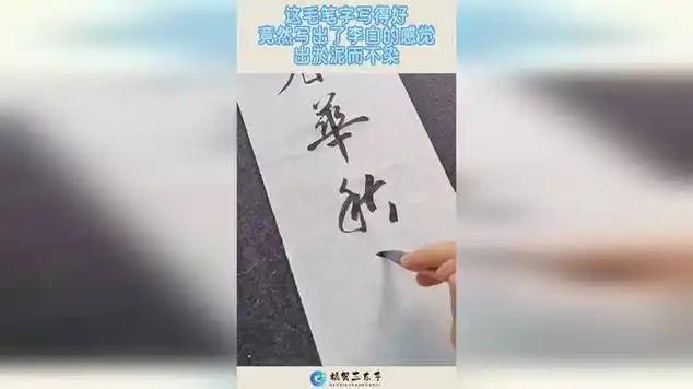 这毛笔字写得好,竟然写出了李白的感觉,出淤泥而不染|诗人|唐朝|东亚