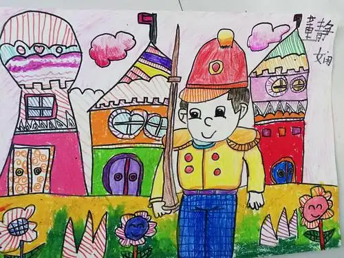 【一诺书画】龙泉东校周日二年级创意线描〈勇敢的士兵〉