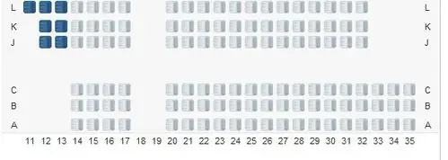 航班ca4564的靠窗座位是那些