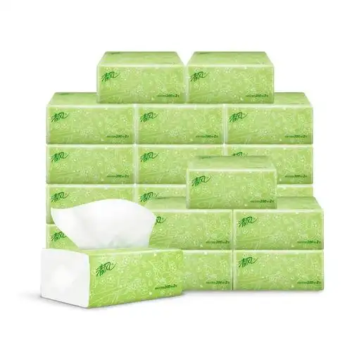 0成交366箱清风抽纸2层小规格200抽糖果色3包装抽取式面巾纸br38ac1