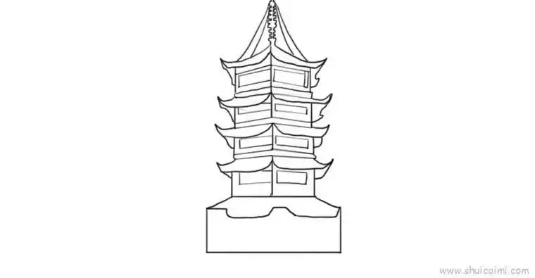 书塔简笔画大图