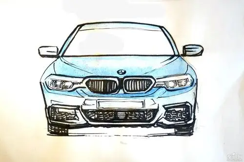 车闻绘画在宝马全新bmw5系li上海车展前的想象