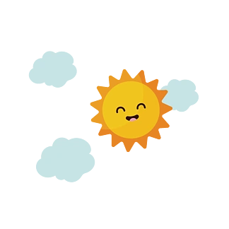 可爱卡通太阳素材