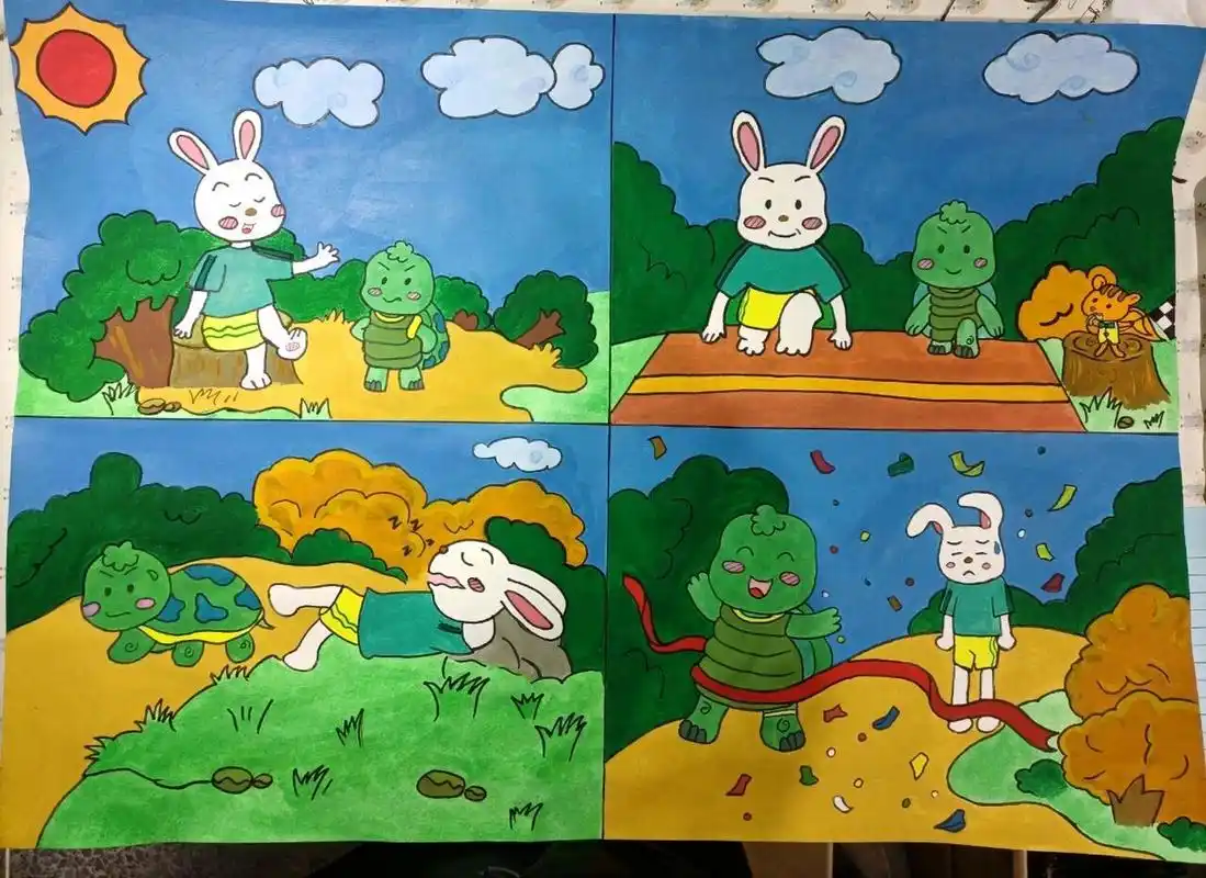 龟兔赛跑简笔画     小学教育专业的日常