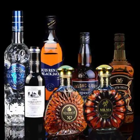 7瓶洋酒威士忌白兰地xo干红葡萄酒伏特加洋酒组合