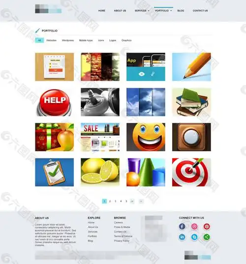 商业网站项目展示界面设计网页ui素材免费下载(图片编号:8948138)-六