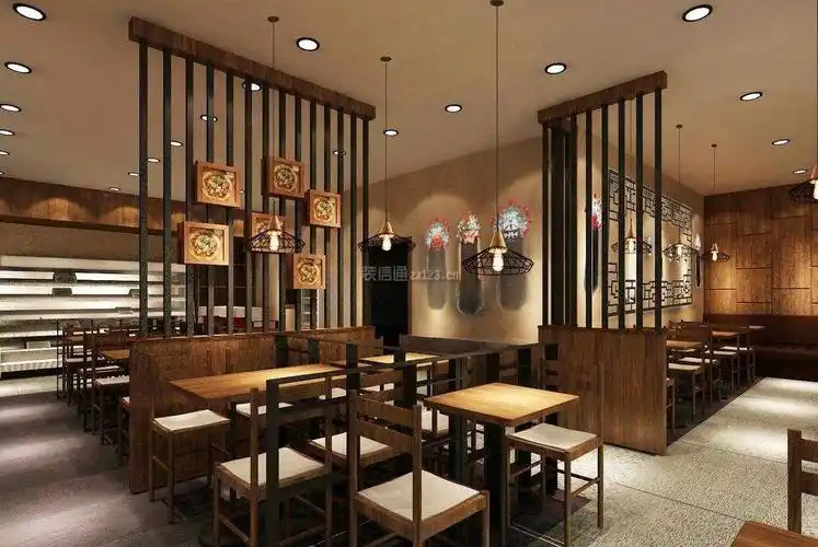 成都快餐店现代风格100平米装修效果图案例_成都世纪东升装饰装修设计