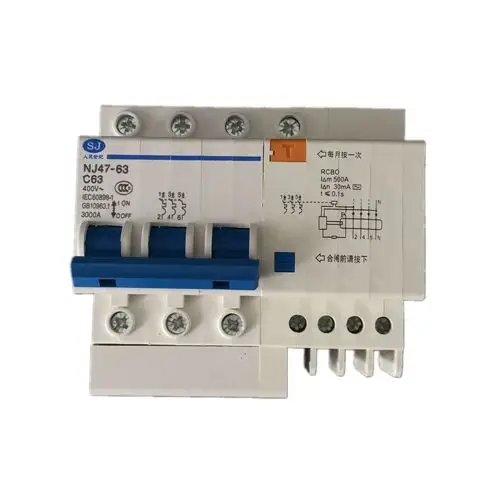 漏电开关3p 漏保断路器 透明 家用漏电保护器dz47le 3p 漏电批发