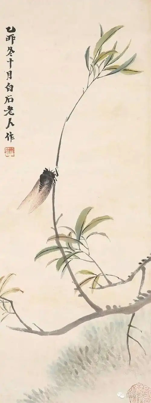 高蝉多远韵,茂树有余音(蝉国画和图片)