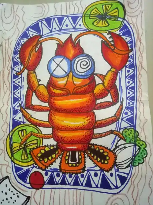 英华小学《一二三》年级作品 《大龙虾》