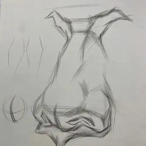 素描头像鼻子步骤