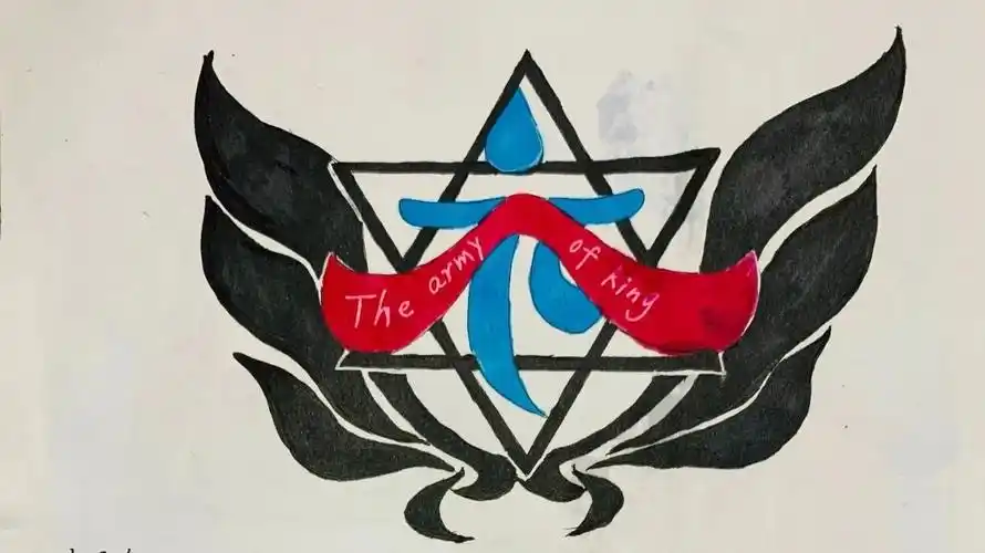 初二6班翅膀素材logo标志班旗设计图案