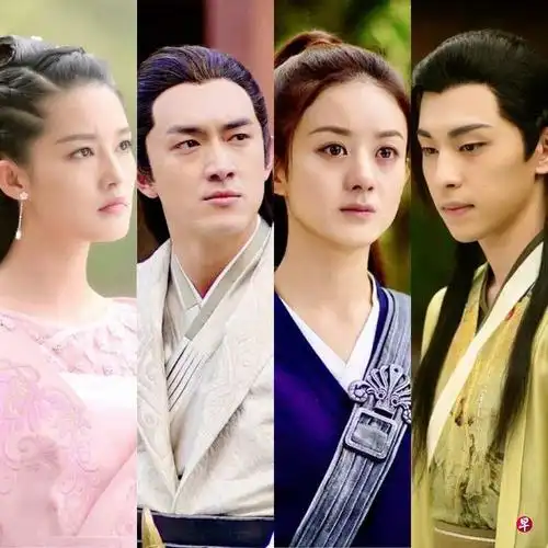 李沁(左起),林更新,赵丽颖和邓伦际遇各不相同当家花旦赵丽颖,林更新