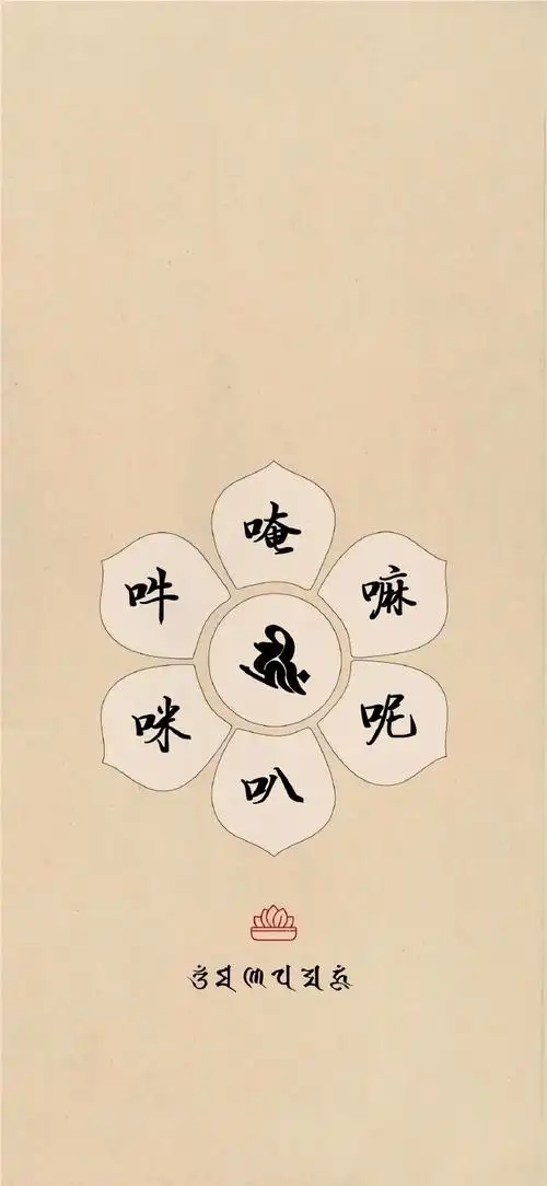 六字箴言壁纸 超火的佛系 六字真言壁纸 高清图片#壁纸#图一为ios17