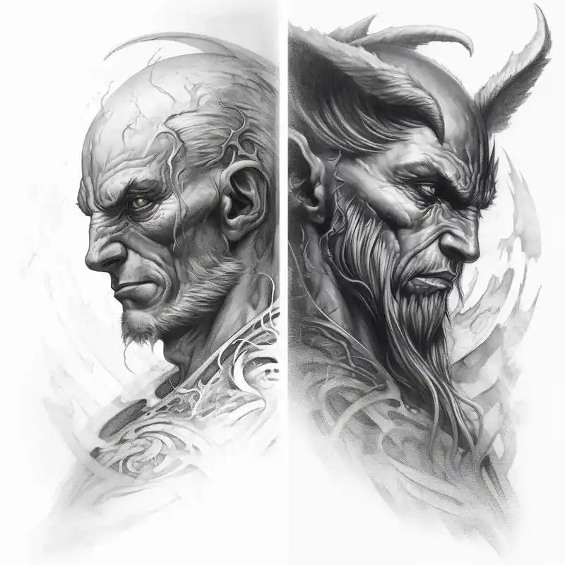 撒旦天使欧美纹身手稿.喜欢拿去#广州纹身 #纹身师日常 #纹 - 抖音