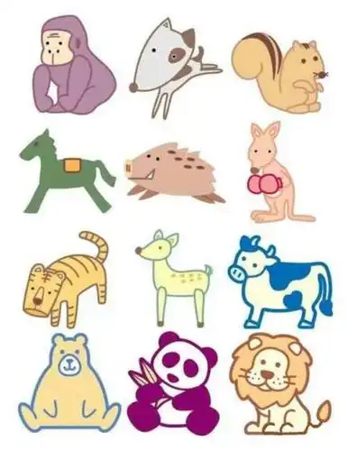 小动物简笔画图水彩笔