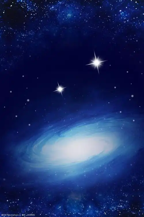 星星高光宇宙星空蓝色背景素材