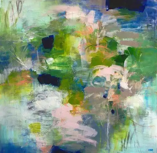 抽象风景画,克里斯蒂娜·多林作品|绘画|油画|艺术家_网易订阅